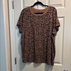 Torrid Brown Tan Boxy Relaxed T-Shirt